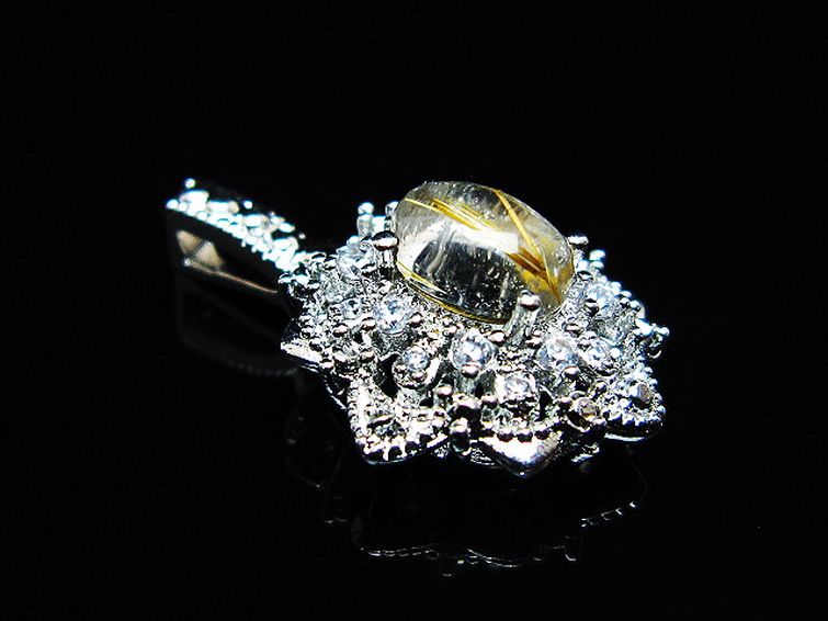 ファイナルグレード金針ルチル水晶ペンダント[T134-4312] 3枚目