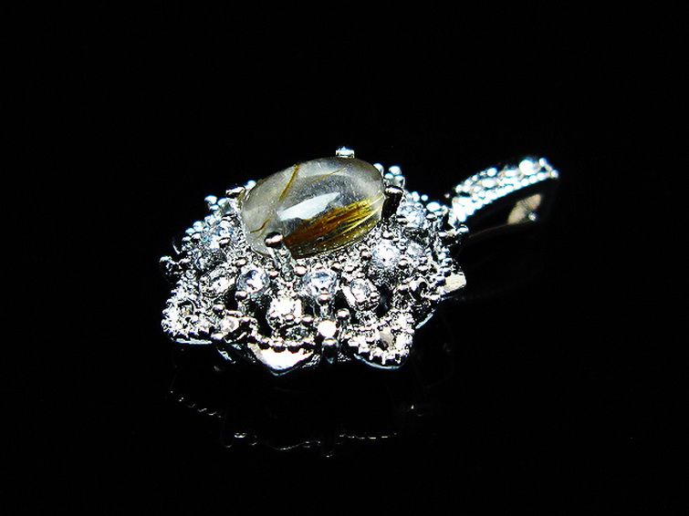 ファイナルグレード金針ルチル水晶ペンダント[T134-4314] 3枚目