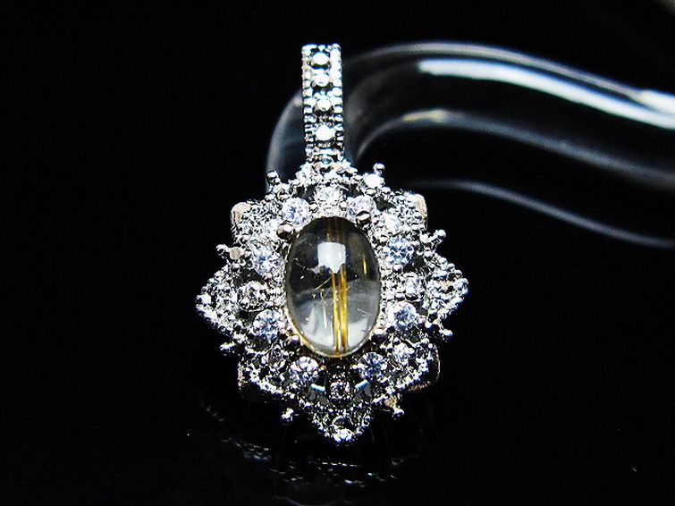 ファイナルグレード金針ルチル水晶ペンダント[T134-4322] 2枚目