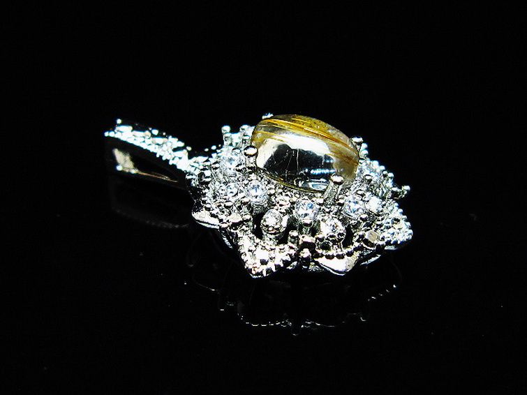 ファイナルグレード金針ルチル水晶ペンダント[T134-4322] 3枚目