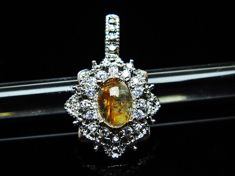 ファイナルグレード金針ルチル水晶ペンダント[T134-4386] 1枚目