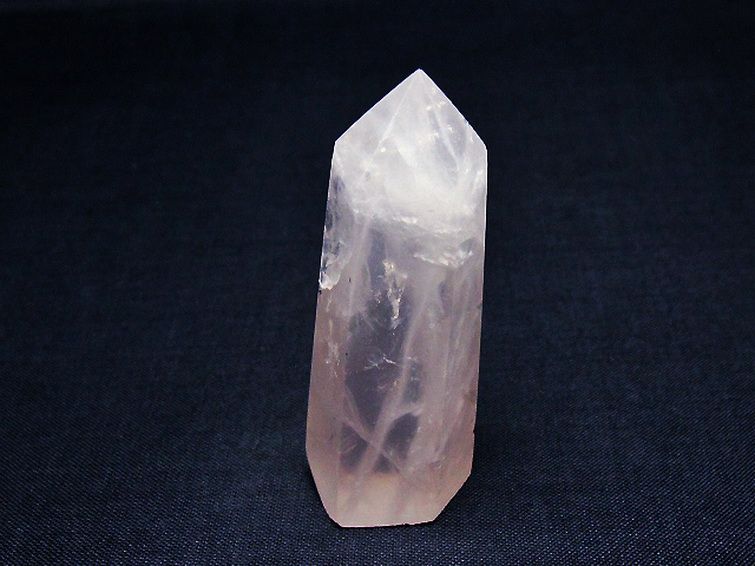 ローズクォーツ六角柱[T138-6544] 1枚目
