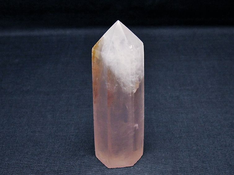 ローズクォーツ六角柱[T138-6581] 1枚目