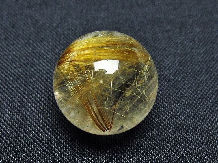 ゴールドタイチンルチル入り水晶丸玉 16mm [t145-2202] 2枚目