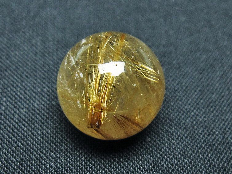 ゴールドタイチンルチル入り水晶丸玉 16mm [t145-2206] 1枚目