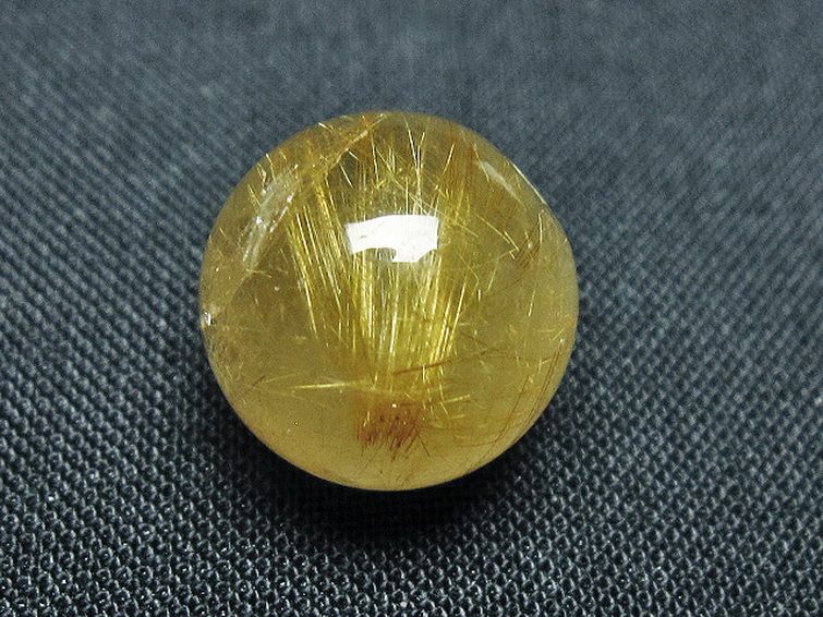 ゴールドタイチンルチル入り水晶丸玉 14mm [t145-2220] 2枚目