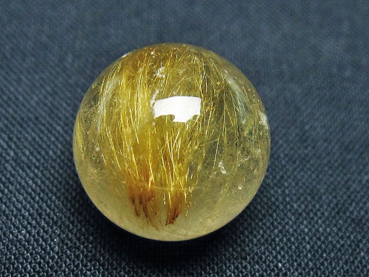 ゴールドタイチンルチル入り水晶丸玉 17mm [t145-2263] 2枚目