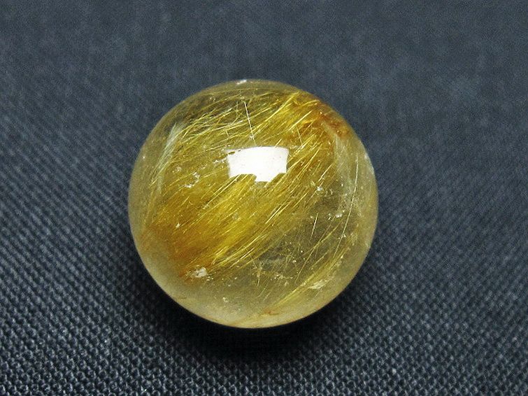 ゴールドタイチンルチル入り水晶丸玉 17mm [t145-2263] 3枚目