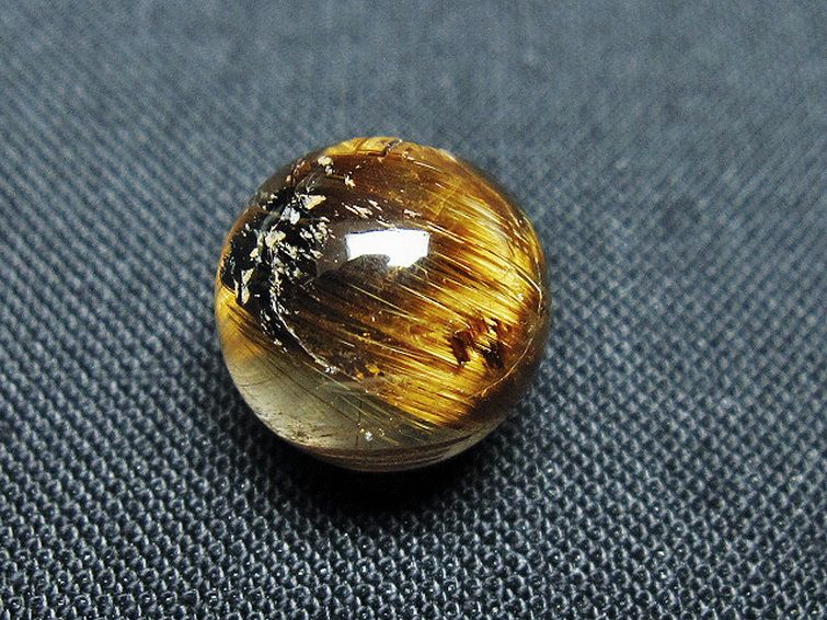 ゴールドタイチンルチル入り水晶丸玉 11mm [t145-2333] 3枚目