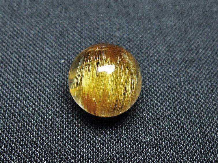 ゴールドタイチンルチル入り水晶丸玉 11mm [t145-2336] 1枚目