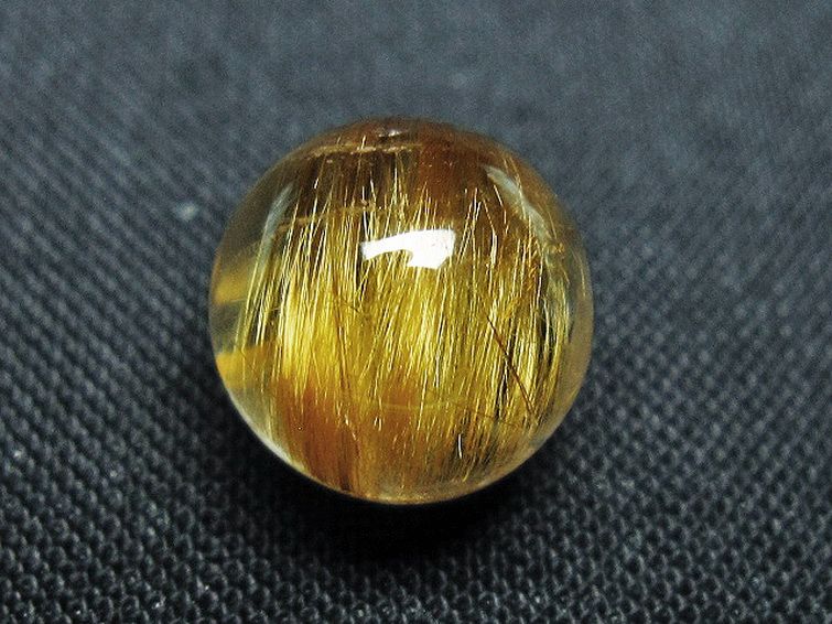 ゴールドタイチンルチル入り水晶丸玉 11mm [t145-2336] 2枚目