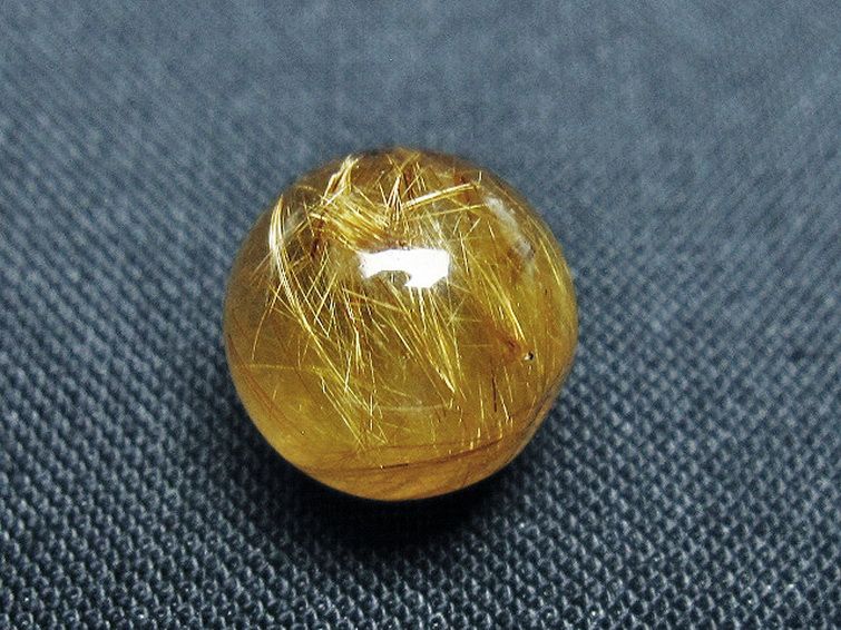 ゴールドタイチンルチル入り水晶丸玉 11mm [t145-2343] 3枚目