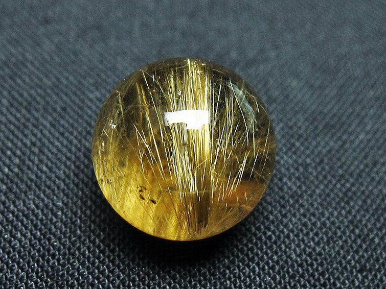 ゴールドタイチンルチル入り水晶丸玉 13mm [t145-2355] 2枚目