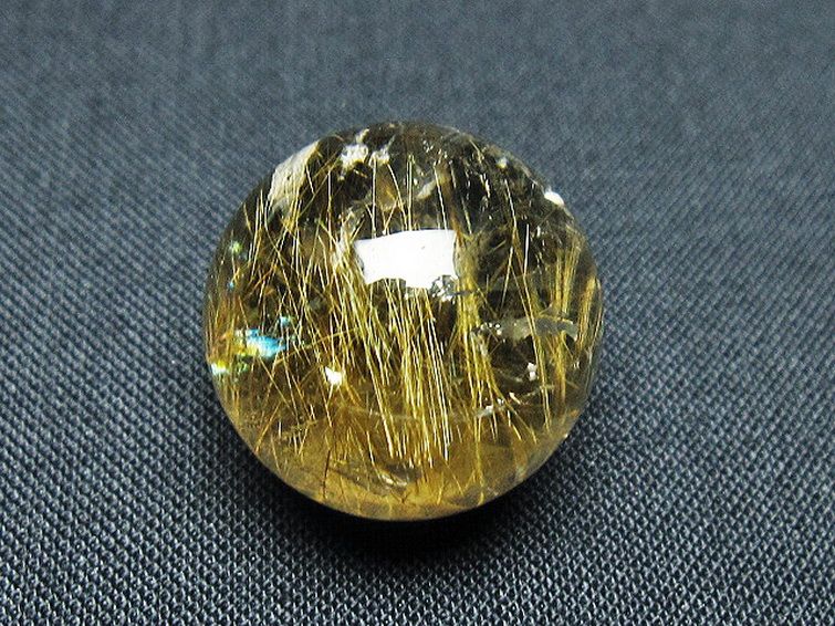 ゴールドタイチンルチル入り水晶丸玉 20mm [t145-2467] 1枚目