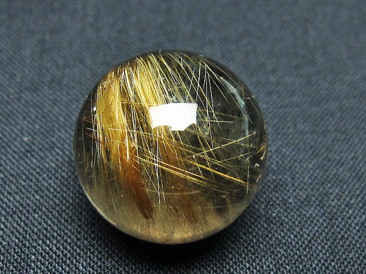 ゴールドタイチンルチル入り水晶丸玉 20mm [t145-2521] 3枚目