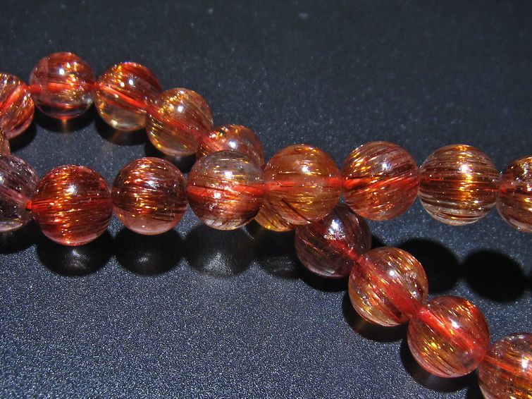 ファイナルグレード金針ルチル水晶ブレスレット 8mm [t15-10177] 1枚目