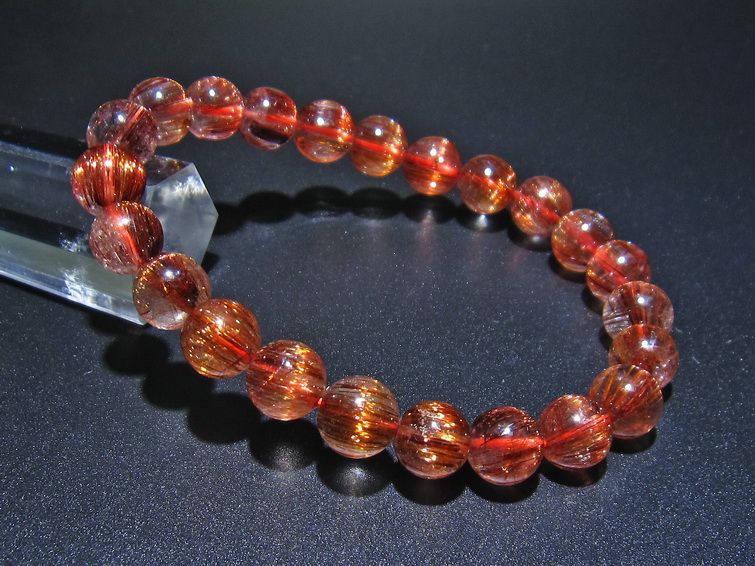 ファイナルグレード金針ルチル水晶ブレスレット 8mm [t15-10177] 2枚目