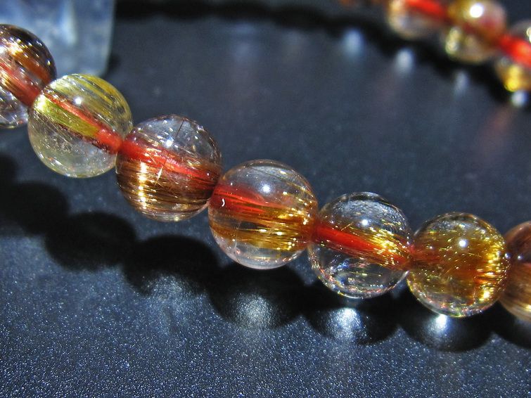 ファイナルグレード金針ルチル水晶ブレスレット 7mm [t15-10194] 3枚目