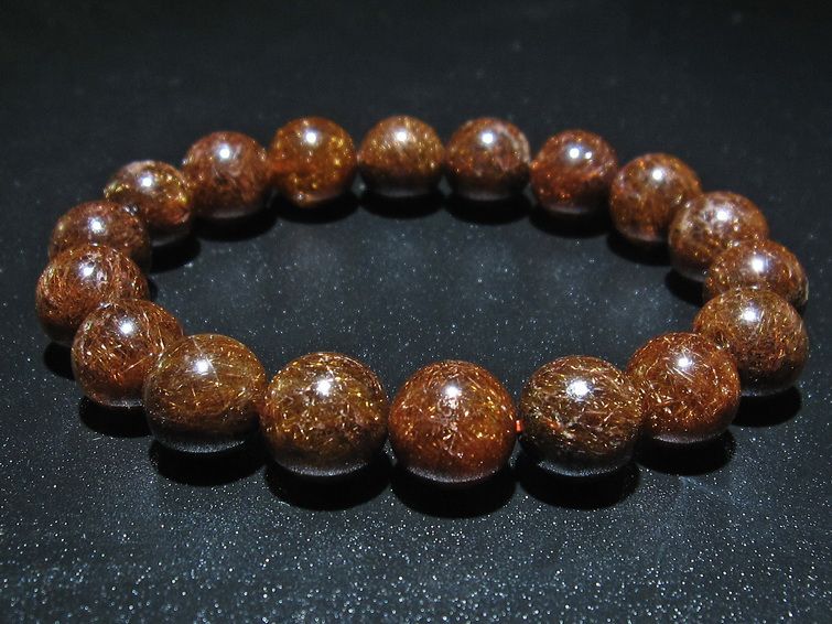 金針ルチル水晶ブレスレット 11mm [t15-10300] 1枚目