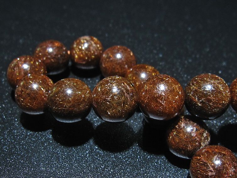 金針ルチル水晶ブレスレット 11mm [t15-10300] 2枚目