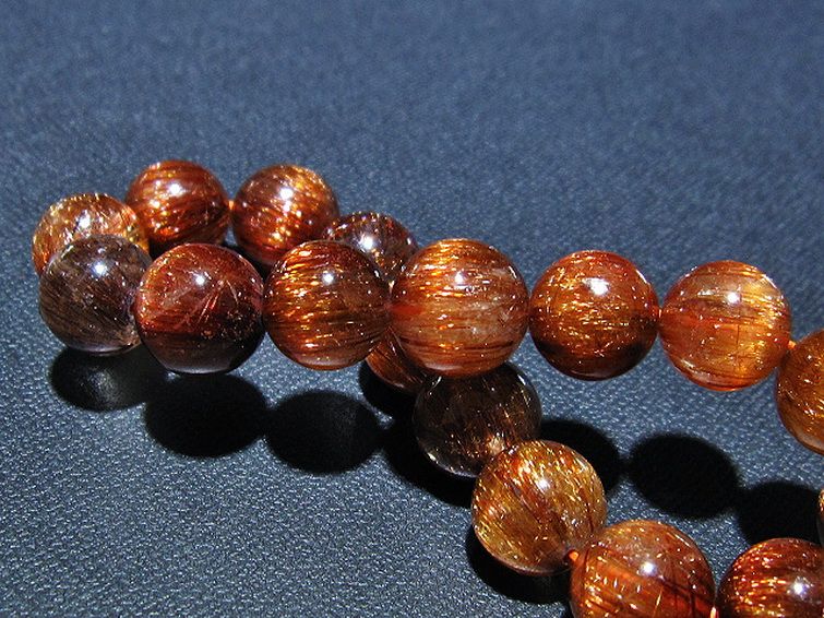 ファイナルグレード金針ルチル水晶ブレスレット 11mm [t15-10430] 1枚目