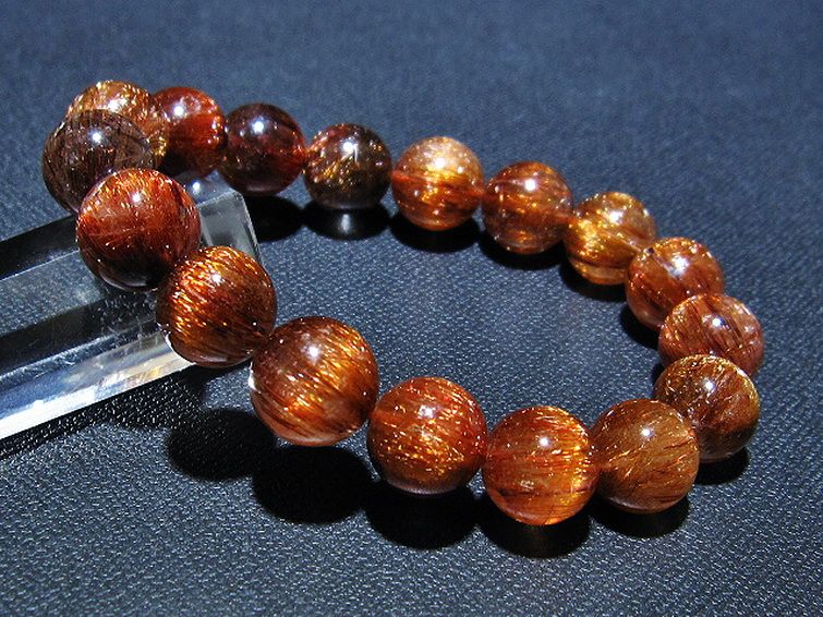 ファイナルグレード金針ルチル水晶ブレスレット 11mm [t15-10430] 2枚目