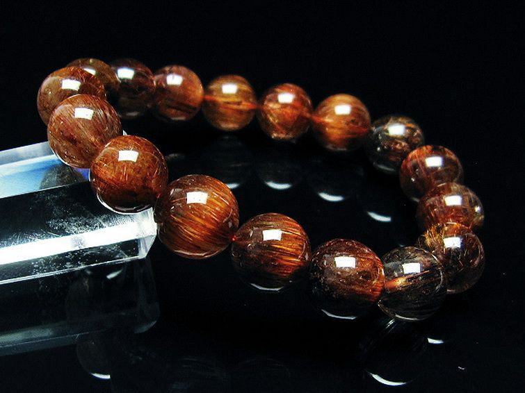 ファイナルグレード金針ルチル水晶ブレスレット 11mm [t15-10430] 3枚目