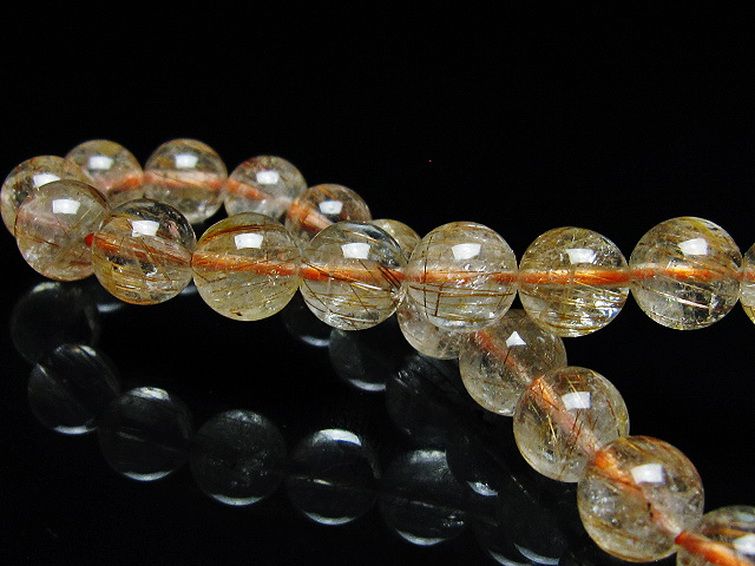 ファイナルグレード金針ルチル水晶ブレスレット 8mm [T15-10935] 2枚目