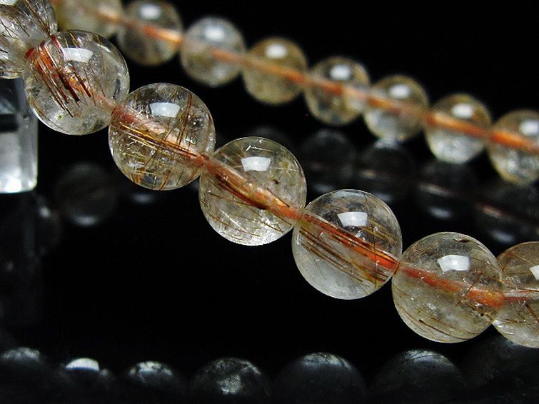 ファイナルグレード金針ルチル水晶ブレスレット 8mm [T15-10935] 3枚目