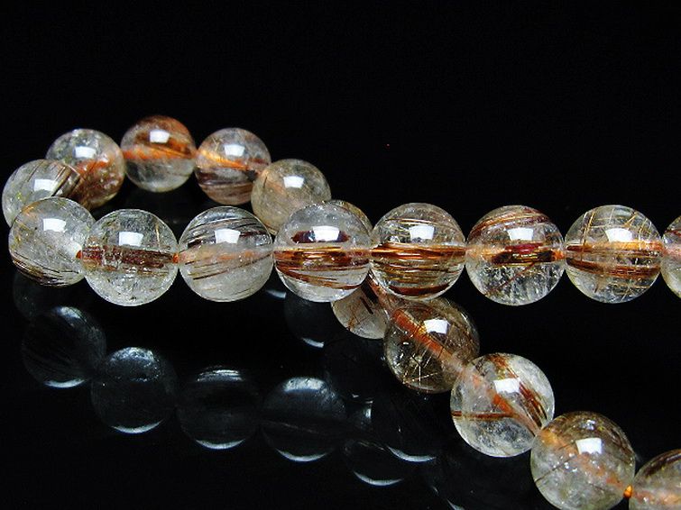 ファイナルグレード金針ルチル水晶ブレスレット 8mm [T15-11002] 2枚目