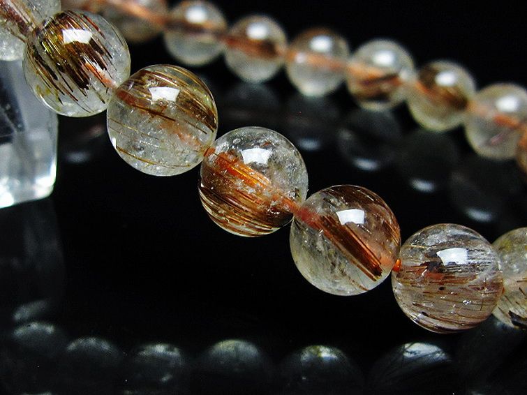 ファイナルグレード金針ルチル水晶ブレスレット 8mm [T15-11002] 3枚目