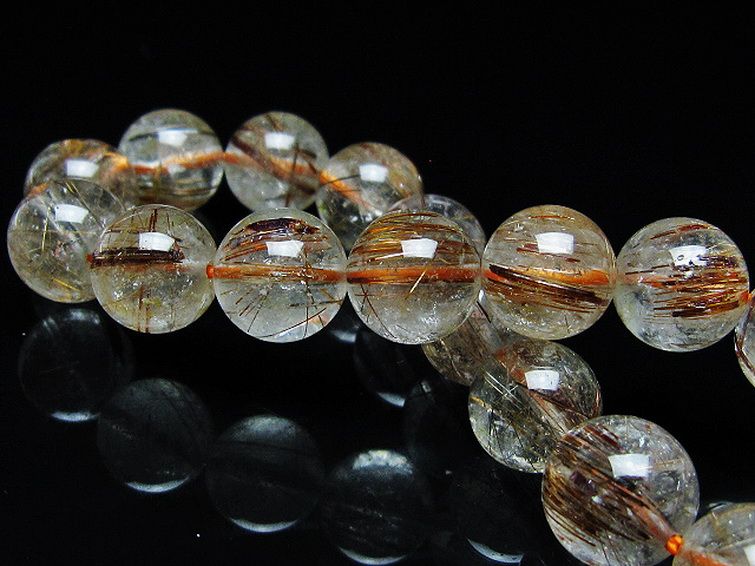 ファイナルグレード金針ルチル水晶ブレスレット 11mm [T15-11034] 2枚目