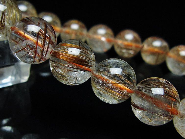 ファイナルグレード金針ルチル水晶ブレスレット 11mm [T15-11034] 3枚目