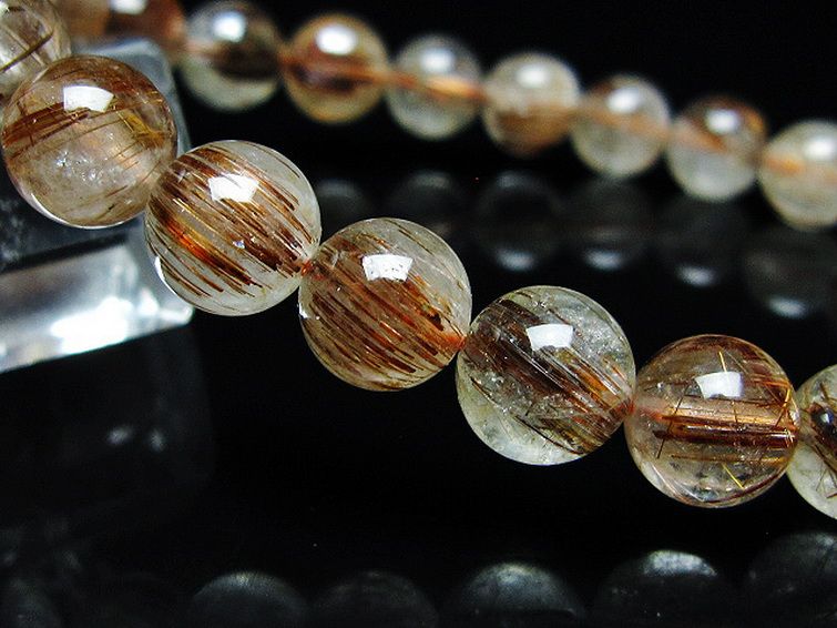 ファイナルグレード金針ルチル水晶ブレスレット 8mm [T15-11041] 3枚目