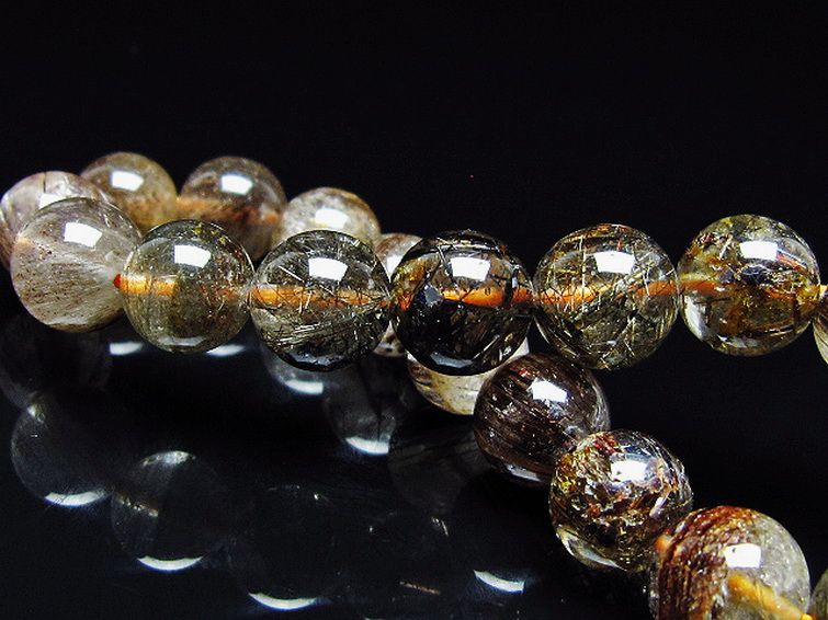 ファイナルグレード金針ルチル水晶ブレスレット 10mm [T15-11076] 2枚目