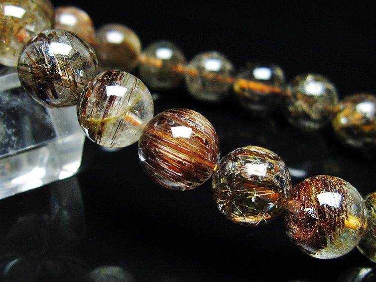 ファイナルグレード金針ルチル水晶ブレスレット 10mm [T15-11076] 3枚目