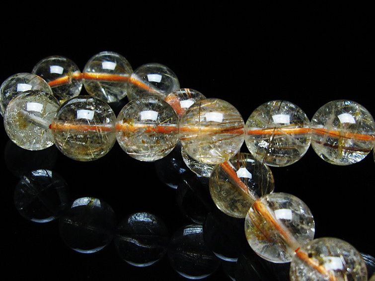 ファイナルグレード金針ルチル水晶ブレスレット 10mm [t15-11104] 2枚目