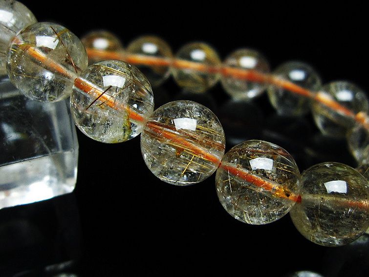 ファイナルグレード金針ルチル水晶ブレスレット 10mm [t15-11104] 3枚目