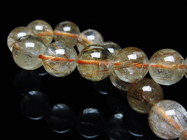 ファイナルグレード金針ルチル水晶ブレスレット 10mm [t15-11111] 2枚目