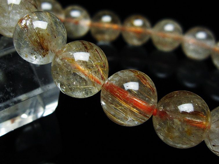 ファイナルグレード金針ルチル水晶ブレスレット 10mm [t15-11111] 3枚目