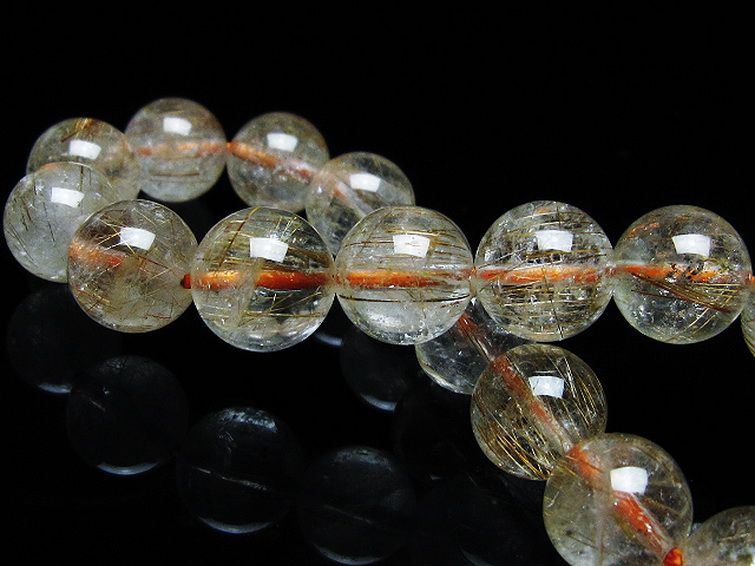 ファイナルグレード金針ルチル水晶ブレスレット 11mm [t15-11121] 2枚目