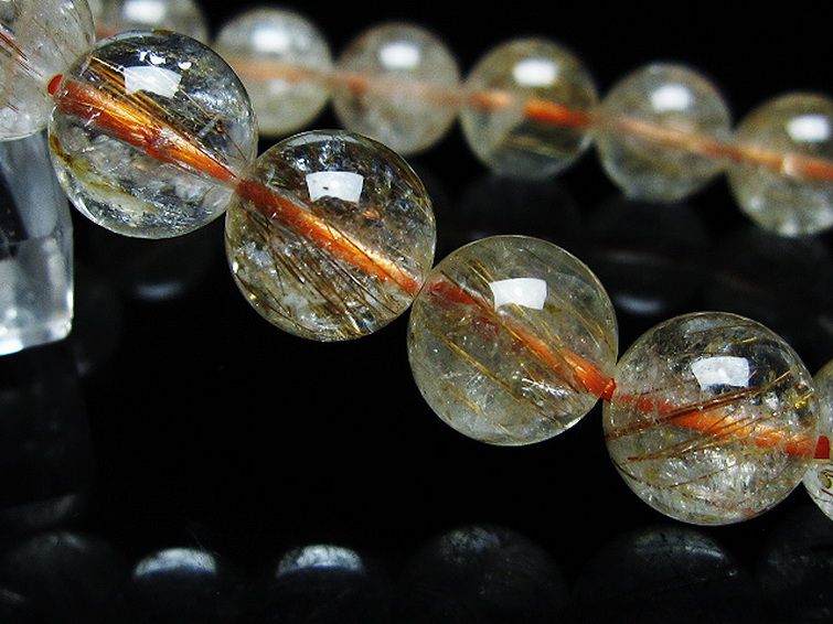 ファイナルグレード金針ルチル水晶ブレスレット 11mm [t15-11121] 3枚目