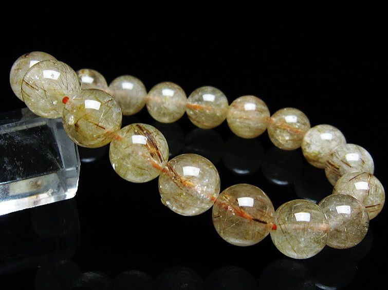 ファイナルグレード金針ルチル水晶ブレスレット 11mm [t15-11144] 1枚目