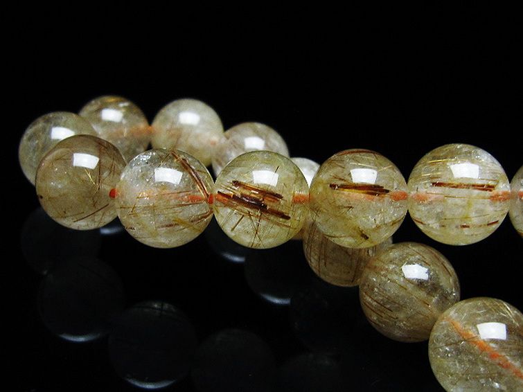 ファイナルグレード金針ルチル水晶ブレスレット 11mm [t15-11144] 2枚目