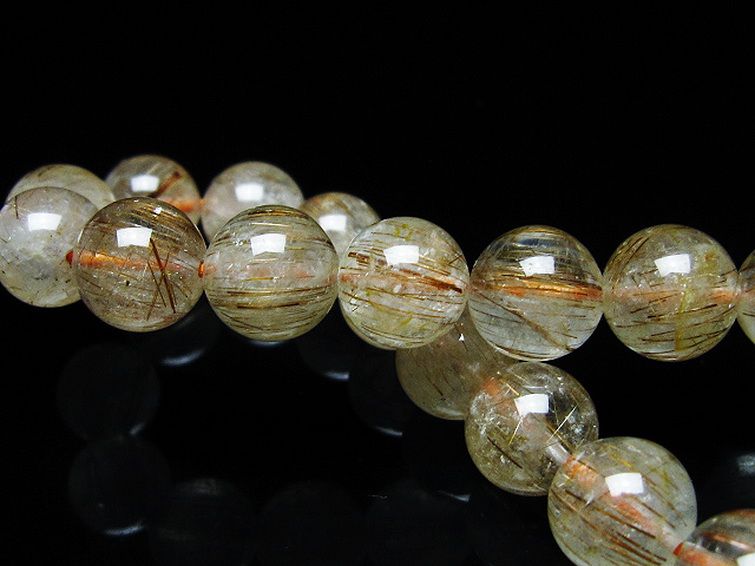 ファイナルグレード金針ルチル水晶ブレスレット 10mm [t15-11148] 2枚目