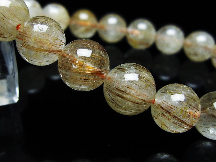 ファイナルグレード金針ルチル水晶ブレスレット 10mm [t15-11148] 3枚目