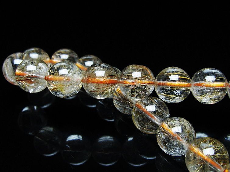 ファイナルグレード金針ルチル水晶ブレスレット 10mm [t15-11166] 2枚目