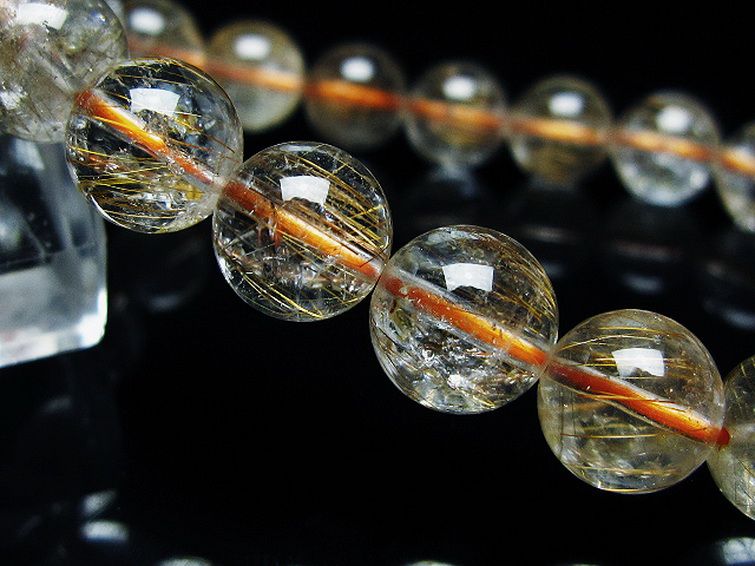 ファイナルグレード金針ルチル水晶ブレスレット 10mm [t15-11166] 3枚目