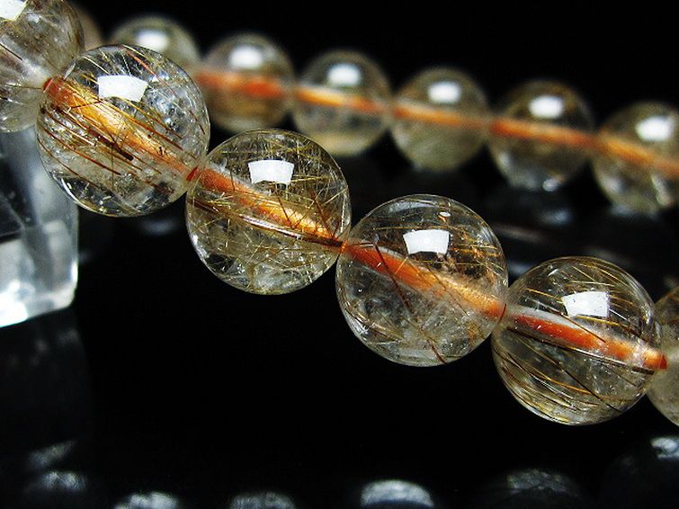 ファイナルグレード金針ルチル水晶ブレスレット 10mm [t15-11173] 3枚目