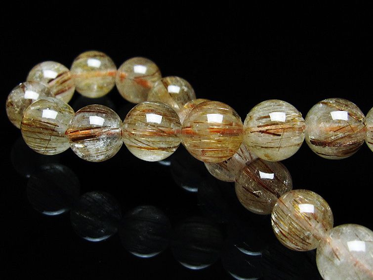 ファイナルグレード金針ルチル水晶ブレスレット 9mm [T15-11199] 2枚目